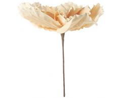 DRW Set de 2 Flores Magnolias Artificiales de Espuma eva en Crema 85x74cm, Tallo 52cm