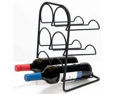 Duett botellero Vertical con Capacidad para Seis Botellas en Color Negro