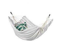 Relaxdays Hamaca Colgante para 2 Personas, XXL, Interior y Exterior, Algodón y Poliéster, 150 x 272 cm, Gris y Blanco