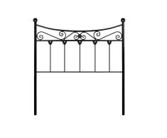 Cama express Cabecero de Forja Coin, Color Negro, Medida: 105 cm
