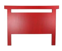 DRW Cabero de Cama de 160 cm Estilo Oriental en Rojo 160x4x120 cm