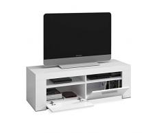 Habitdesign 006621A - Mueble de Comedor Moderno, modulo TV Salon, Modelo Ambit, Acabado en Color Blanco Artik, Medidas: 120 cm (Ancho) x 40 cm (Alto) x 42 cm (Fondo)
