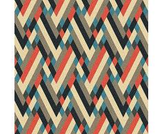Homemania HMNT22-80X150CM Alfombra Impresa Geometric Feast 2 Antideslizante, Multicolor, 80 x 150 cm