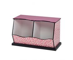 Cofre para juguetes de madera rosa de Fantasy Fields para niños TD-12473P