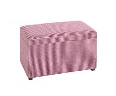 Haku Möbel baúl de Asiento, MDF, Rojo-Blanco, 40 x 65 x 42 cm