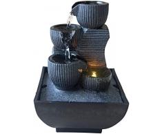 Zen Light Kini - Fuente de Interior con Bomba e iluminación LED, Resina, tamaño único