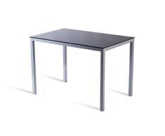 Portus Fiori Mesa de Cocina, Cristal Negro Brillo, 135x85