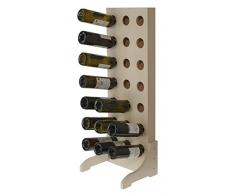Expovinalia Botellero para 21 Botellas, Madera, Marrón, 94x35x7 cm