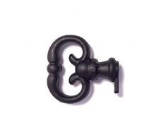 cyclingcolors Llave bocallave para muebles cajón armario decorativa cerradura universal (cabeza de llave-hierro negro)