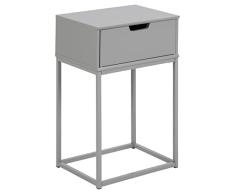 AC Design Furniture Mariela Mesa, Madera, Gris, H: 61,5 x B: 40 x T: 30 cm