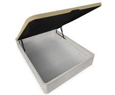 Somnia Descanso - Canapé Abatible Extra Reforzado Gran Capacidad con Tapa Transpirable, Esquinas Redondeadas, 135 x 190, Polar