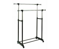 Haku Möbel 44533 Armario en Rollo 95/146 x 44 x 95/170 cm, Cromo/Negro