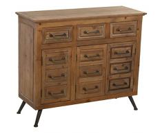 DRW Aparador de Madera DM con 3 Cajones y 3 Puertas en Natural