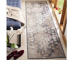 Safavieh Bright & Modern MTG365 - Alfombra Tejida para Interiores y Exteriores, 69 x 244 cm, colección Montage, Color Negro