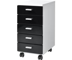 Germania 4099-73 cajonera con Ruedas 4099, 28 x 57 x 40 cm, de Colour Blanco/Negro