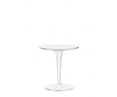Kartell Tip Top - Mesa, Bambú, Parte superior de PMMA, Transparente, 48 x 50 x 52 cm
