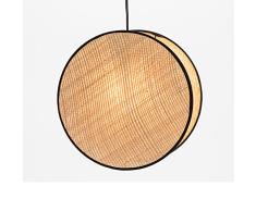 Amadeus Lámpara Colgante de Pantalla Luna de 30 cm, 40 W, rabana, marrón, tamaño estándar