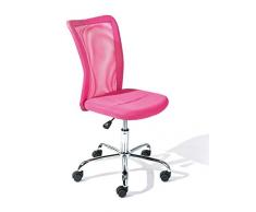 Inter Link Color A21 Silla niños Funda giratoria de Metal Mesh Rosa 43 x 88-98 x 56 cm, 43/88 / 56 cm