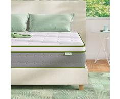 Novilla Colchones Viscoelástico 150x200, Colchón Muelles Ensacados, Espuma de Gel con Memoria, Fibra de Bambú Transpirable, Firmeza Media, Aislamiento de Movimiento, Altura 22 cm
