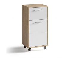 Homexperts Lido - Cajonera con Ruedas (melamina, 35,5 x 76 x 31 cm), Color marrón