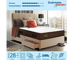 Duérmete Golden Dreams XL Colchón Viscoelástico con Visco Gel y Carbón Activo de 160 x 190 x 28 cm - Firmeza Media, Color Blanco