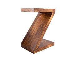 Invicta Interior Z Mesa Auxiliar, Madera, Naturaleza, 45 x 30 x 60 cm