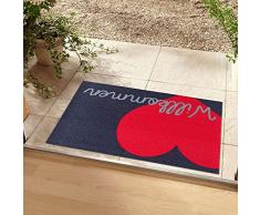 Zala Living Felpudo Decorativo para Interior y Exterior, 50 x 70 cm, Alfombra para Puerta de Bienvenida, Lavable y Resistente a la Intemperie, Antideslizante para Entrada y Exterior, Azul y Rosa