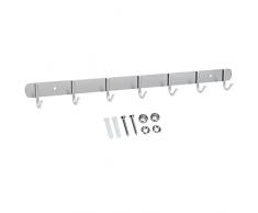 INTIRILIFE Perchero de acero inoxidable Modell E - 7 Ganco - Perchero de pared Perchero con gancho de pared en 5 diseños diferentes