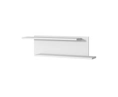 K Mobel Estante de Pared con 2 lejas, Balda Pared, Estantería de Pared, Color Blanco, 49 cm (Alto) x 28 cm (Ancho) x 150 cm (Largo) (K3102BLBL)