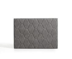 ECCOX - Cabecero de Cama Agata en Tela Antimanchas Acualine - Cabezal Tapizado en Tela con Acolchado de Espuma y Refuerzo Trasero - Color Gris - Cama 135-150x110x6,5 cm