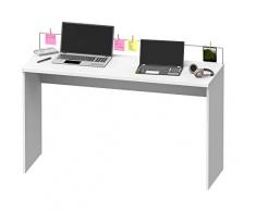 MUEBLES PITARCH Mesa Escritorio Aglomerado de partículas y melamina de Alta Densidad, Blanco, 77 x 131. 5 x 45 cm