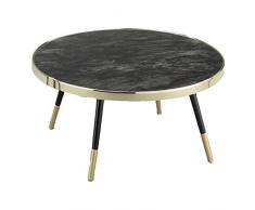DKD Home Decor Mesa de Centro, Acero,Cristal, Estándar