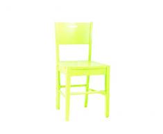 Diseño Twist Om/169/GI Silla, Madera, Amarillo, 40.5 x 44.5 x 85.3 Cm