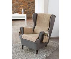 K. & N. Lana para sillón con reposabrazos Schoner, Flor Capa de Lana Virgen, razón: 100% poliéster, Parte Central 200 x 50 cm, Aprox. 60 x 40 cm