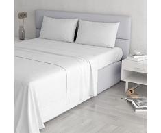 Italian Bed Linen Juego de sàbanas “Elegant”, Blanco