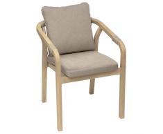 Hespéride HES23-165345 Sillón de jardín Papuasia Acacia, Madera, Natural y Topo, L