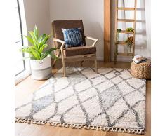 Safavieh Yena - Alfombra con Flecos (Polipropileno, 160 x 230 cm), Color Crema