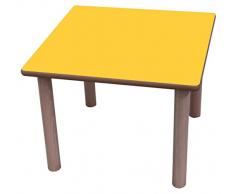 Mobeduc Mesa Infantil Cuadrada 60x60 cm, Amarillo, 60 x 60 cm, Talla 2