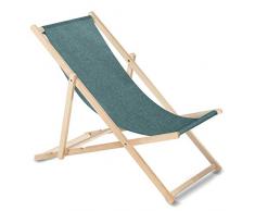 Green Blue GB183M Tumbona Clásica Plegable Ajustable de Madera Melange (Melange - Turquesa)
