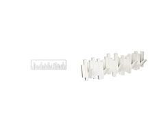Umbra 318211-660 Perchero decorativo de pared Sticks, Blanco + 318190-660 Percha 5 Ganchos, Color Blanco