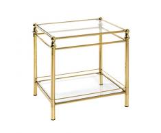 Haku-Möbel Mesa Auxiliar, Acero, Latón, 42 x 52 x 53 cm