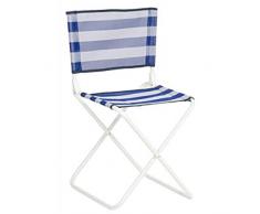 Ban Dai Banqueta c/Respaldo Rayas Azul blan, Acero
