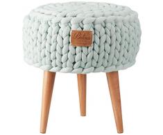 Homemania - Puf, algodón, poliéster, Esponja Suave, Madera, Verde, 40 x 40 x 45 cm