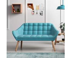 Zons Feliz sofá L. 127 cm de profundidad x 75 cm de altura. 76 cm ante