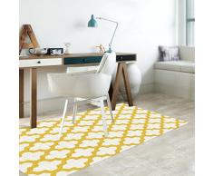 VINILIKO, Alfombra de vinilo, Celosia, Amarillo y Blanco, 66x100 cm