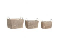 DKD Home Decor Juego de cestas, Estándar