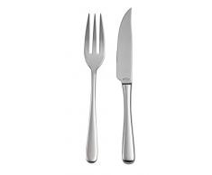 RÖSLE Passion - Cubiertos para Carne (12 Piezas, con Cuchillos de Carne y Tenedores para 6 Personas, Acero Inoxidable 18/10 y Acero Especial, Pulido Brillante, Apto para lavavajillas