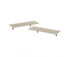 Furinno Rossi Estantes flotantes montados en la Pared, Madera de ingeniería, Pino metropolitano, 23-Inch