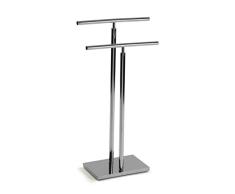 Versa Oona Toallero de pie con Dos Brazos, Soporte para Toallas de Mano, Perchero Moderno, Medidas (Al x L x An) 82,5 x 40,5 x 20 cm, Acero, Color Plateado, Inoxidable, 82 cm
