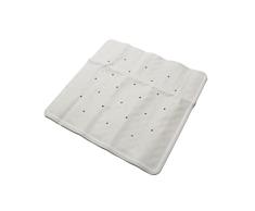 Croydex Hygiene-n-Clean - Alfombrilla para Ducha (antibacteriana, Goma, 53 x 53 cm), Color Blanco